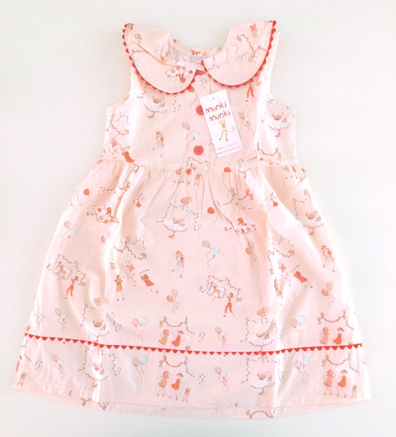 Girl/'s Size 4 New With Tags Old Stock Munki Munki Birthday Party Dress Heather Ross Fabric RARE