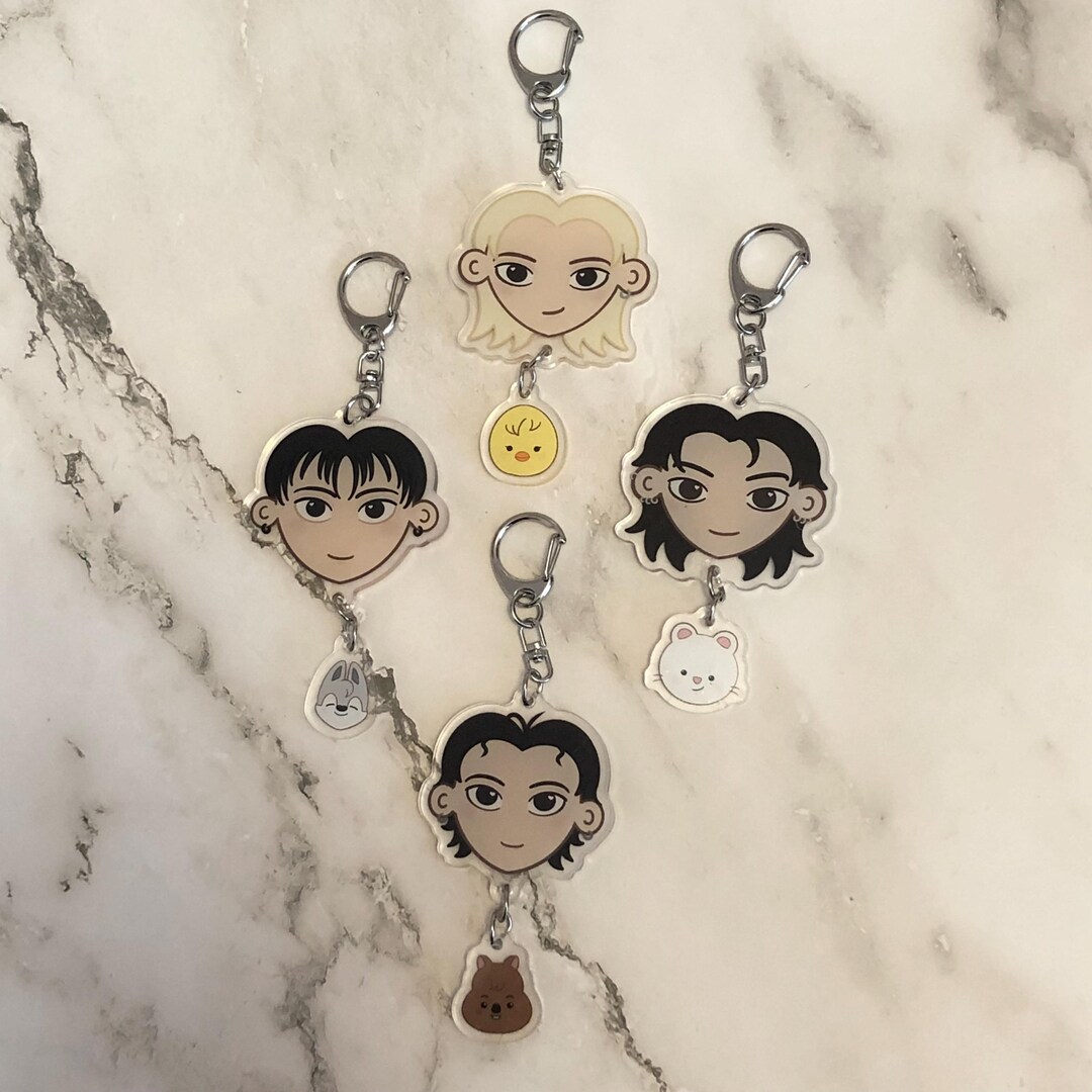Dangle Chain Keychain Skzoo Dangle Acrylic Keychains - Etsy
