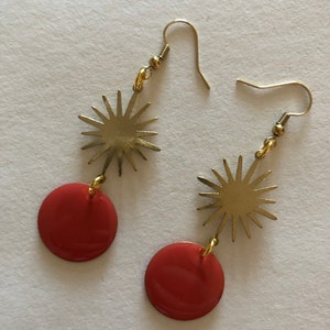 sunshine coral earrings