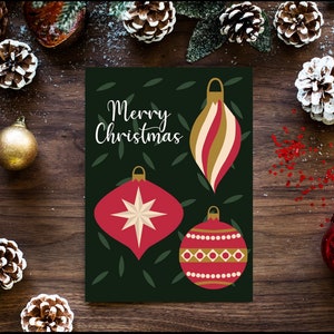 cartes de Noël | cartes d'art vectorielles numériques