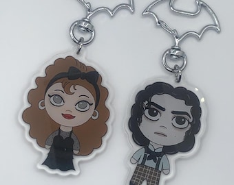 lisa frankenstein keychains | cute gothic character acrylic charms