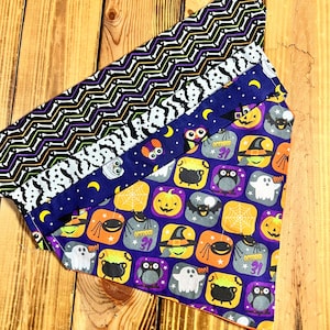 Halloween, Bats, Ghosts, Pumpkins, Owls Over the Collar Dog Bandanas