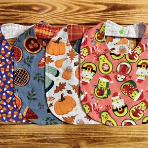 Holiday Food Flannel Baby Bibs