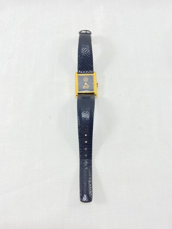 Elgin Walt Disney World Epcot Center Pro Am 1982 Watch EPCOT Center Elgin Quartz Ladies Watch - Black Leather Band  main image 2