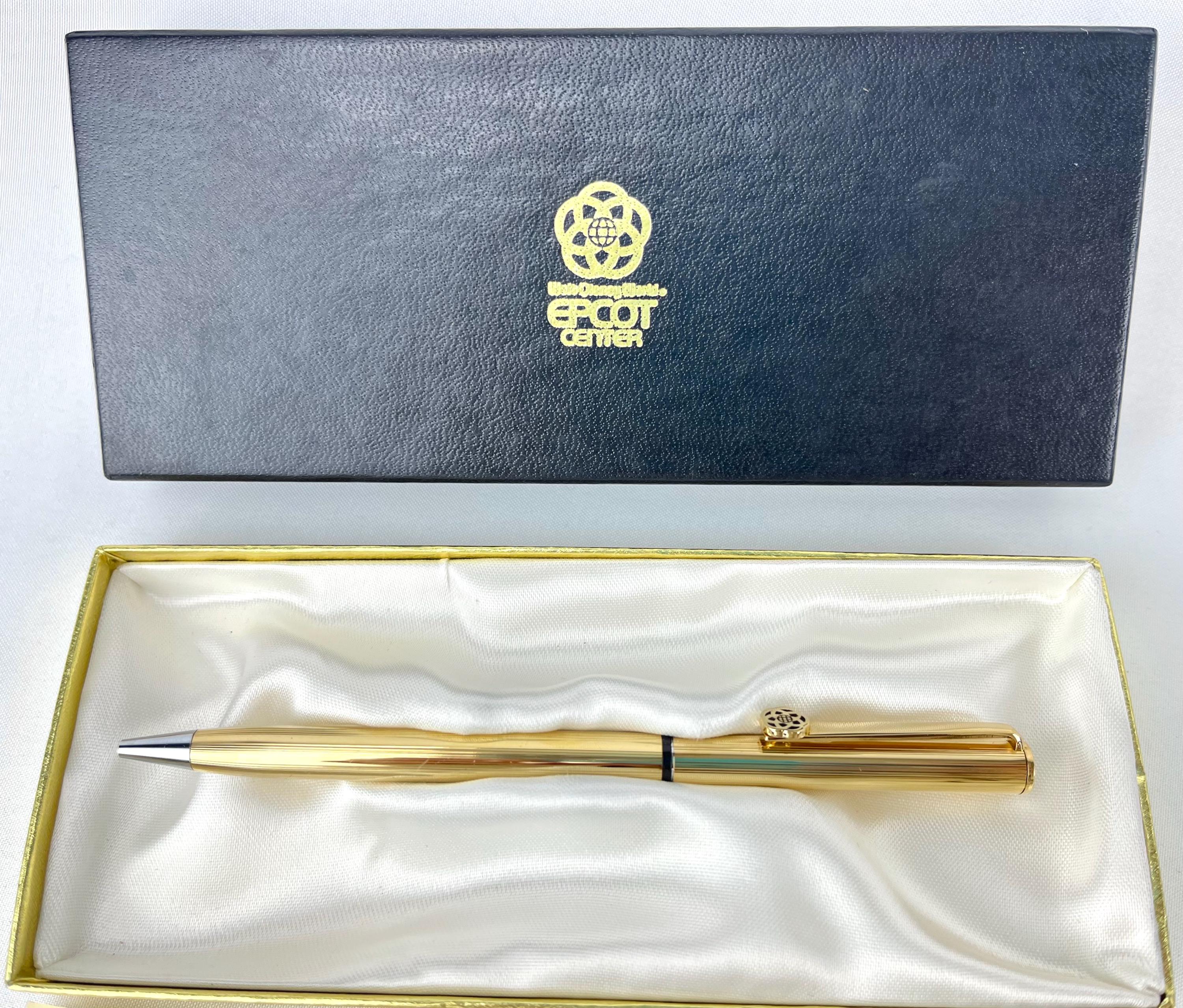 Anson EPCOT Center Gold Pen With the EPCOT Center Logo