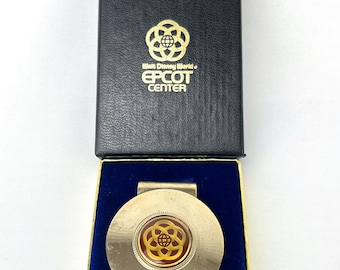 Anson EPCOT Center Money Clip - 1980's Walt Disney World Vintage - Features EPCOT Logo