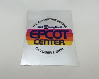 Epcot Center Silver Sticker Vintage 1982 from Walt Disney World