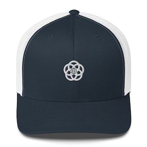 EPCOT Center Logo Hat - Six-Panel Trucker Cap Mesh Back Embroidered EPCOT logo - A Retrocot Original