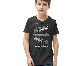 Youth Short Sleeve Monorail Patent T-Shirt from Disneyland's Tomorrowland - A Retrocot Original