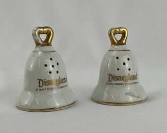 Magic Kingdom Salt and Pepper Shakers - From 1980's Walt Disney World with White, Blue and Gold Coloring