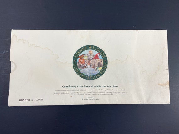 Disney's Animal Kingdom Limited Edition Opening Day Commemorative