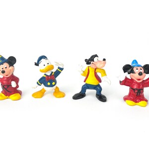 Mickey Mouse, Minnie Mouse, Pluto, Daisy Duck, Donald Duck PVC Figurines from the 1990&#39;s Cake Topper Toys