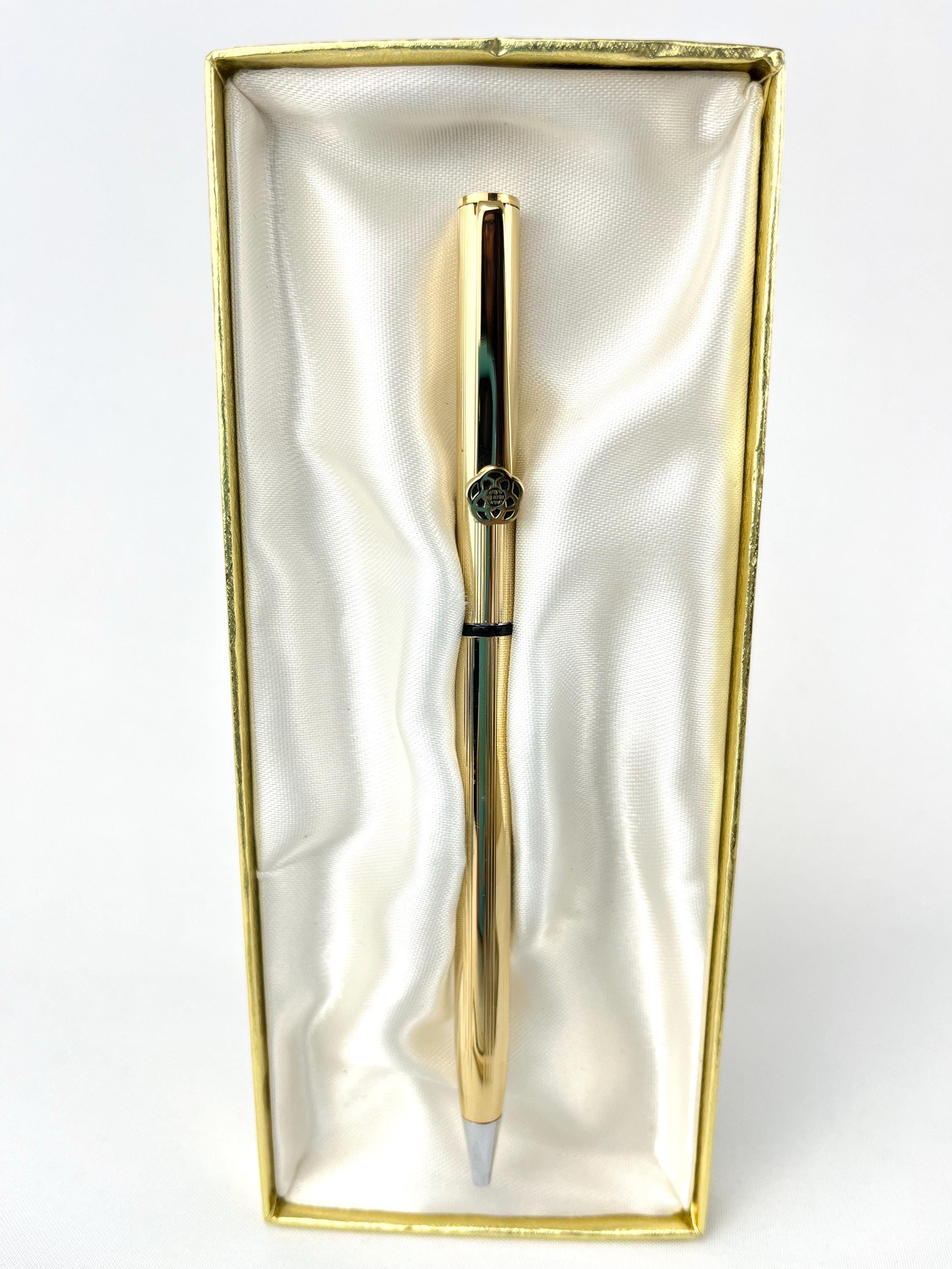 Disneyland Anson ペン Anson Gold Tone Pen W/desk Stand 50 Happy Years Anniversary