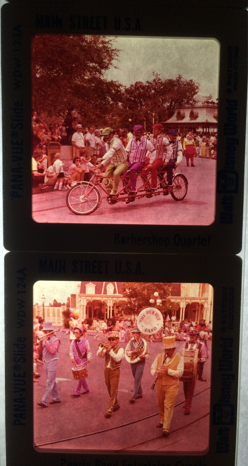 Walt Disney World Main Street U.S.A Pana-Vue Slides VintageRetro Disneyana New in Package Set of 5 Five USA