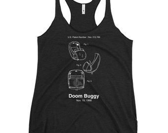 Women's Racerback Tank Doom Buggy Haunted Mansion Patent Magic Kingdom, Liberty Square, Walt Disney World Disneyland - A Retrocot Original
