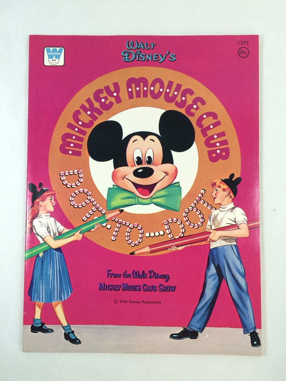 1957 Whitman Mickey Mouse Club Dot-to-dot Coloring Book (walt 