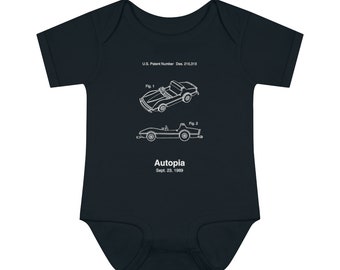 Autopia Patent Infant Baby Rib Bodysuit from Disneyland's Tomorrowland - A Retrocot Original