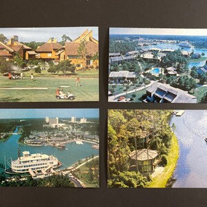 Walt Disney World Postcards - 4 cartoline vintage - Scene classiche del Disney Village