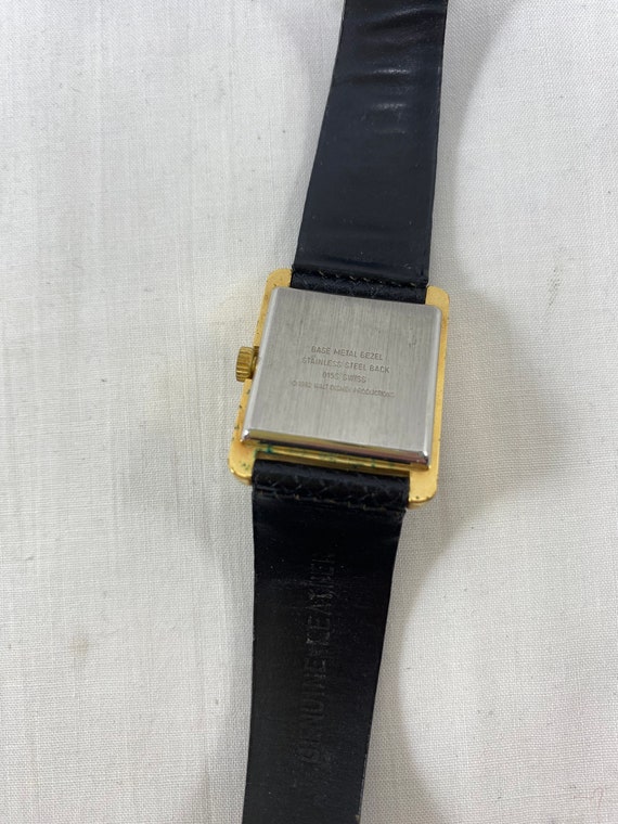 EPCOT Center Elgin Quartz Ladies Watch Black Leathe… Gem