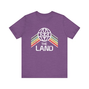 The Land T-Shirt with Green, Yellow and Red Rainbow Stripes - A Retrocot Original