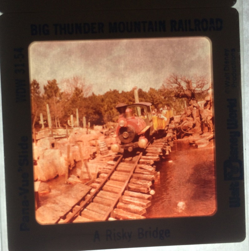 Big Thunder Railroad Pana-Vue Slides Walt Disney World Vintage Disneyana New in Package Set of 5 Five