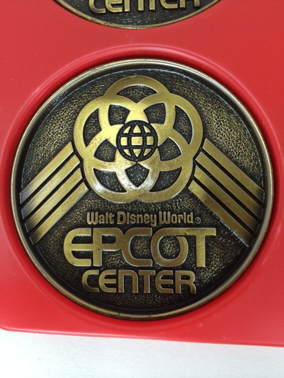 SET of 4 Retro EPCOT Center Souvenir Drink Coasters - Made of
