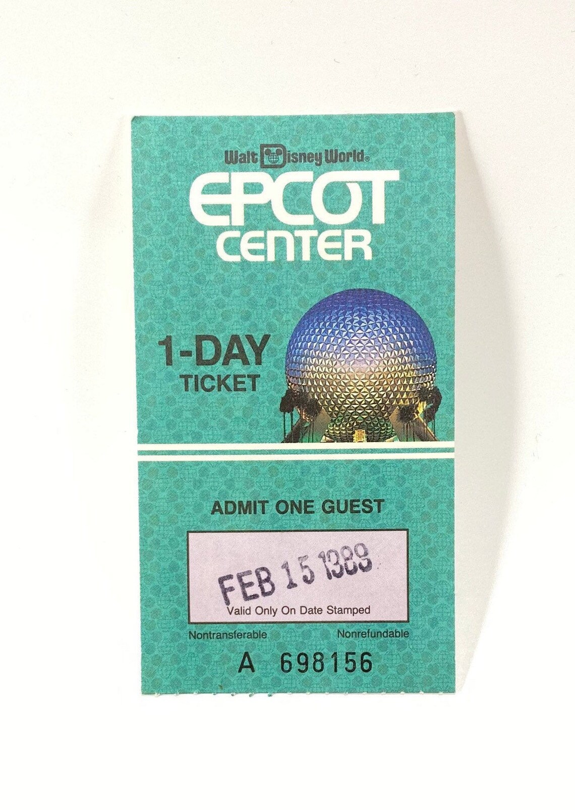 Vintage EPCOT Center Ticket Complimentary One Day 1 Day Etsy