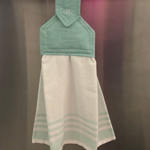 Mint green Hanging Kitchen towels print handmade with love Made in Texas Mint green Hanging Kitchen towels print handmade with love Made in Texas