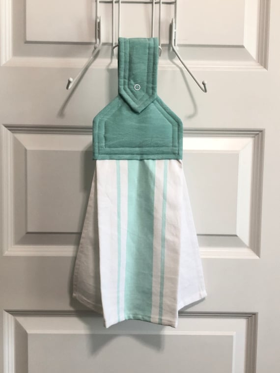 Mint green Hanging Kitchen towels print handmade with love Made in Texas Mint green Hanging Kitchen towels print handmade with love Made in Texas