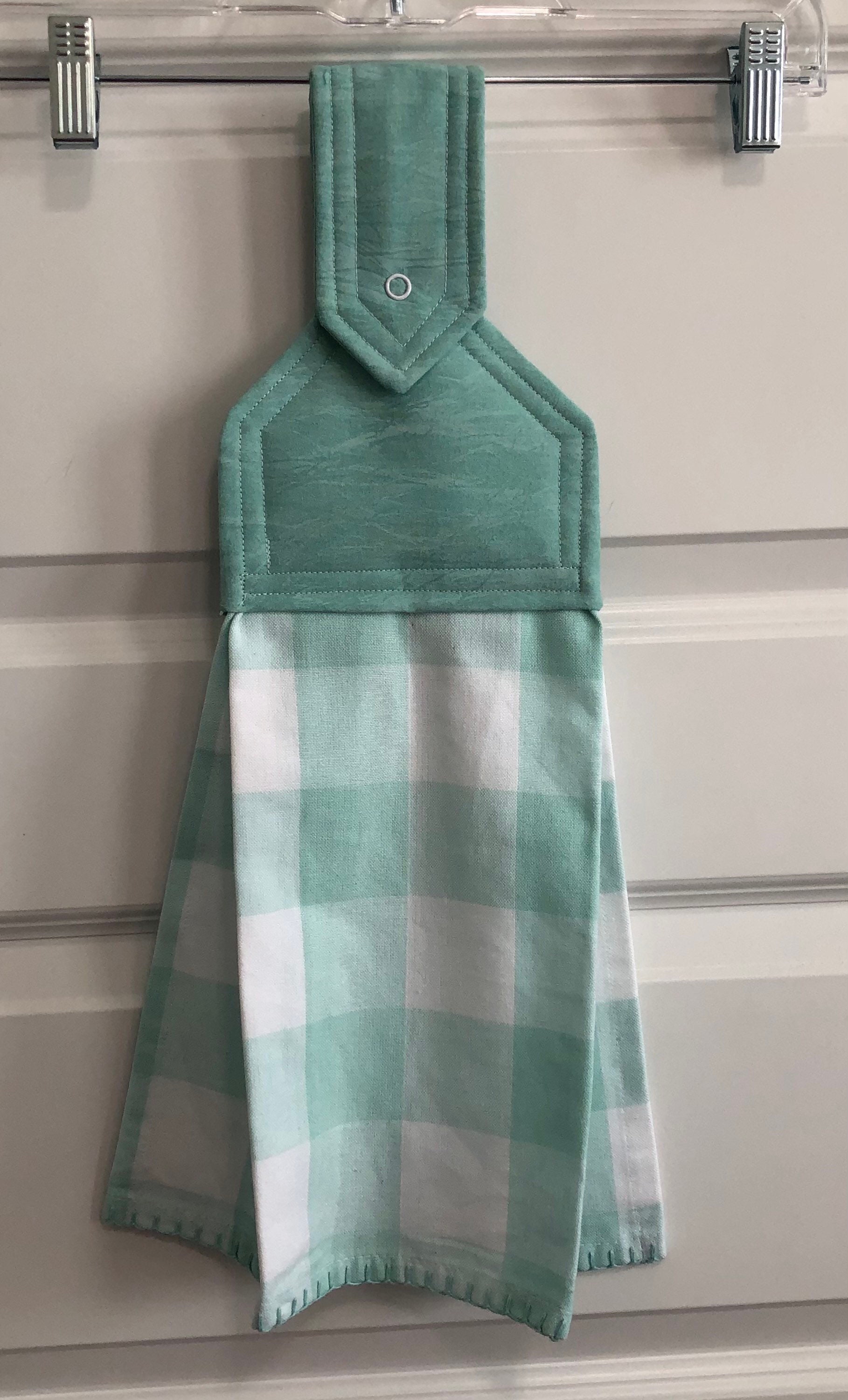 Mint green Hanging Kitchen towels print handmade with love Made in Texas Mint green Hanging Kitchen towels print handmade with love Made in Texas