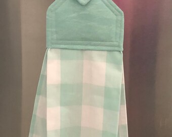 Mint green Hanging Kitchen towels print handmade with love Made in Texas Mint green Hanging Kitchen towels print handmade with love Made in Texas