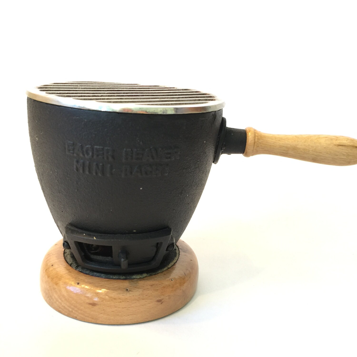 Mini Tabletop Hibachi BBQ Grill Vintage Eager Beaver Mini Etsy