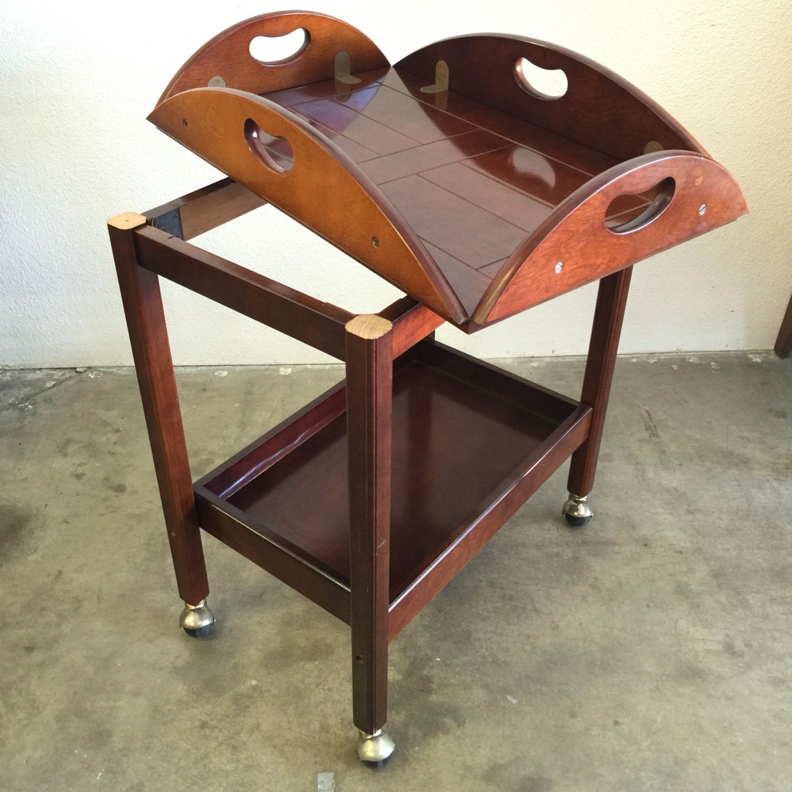 Bombay Company Butler Tray Table Vintage Tea Cart Serving Etsy