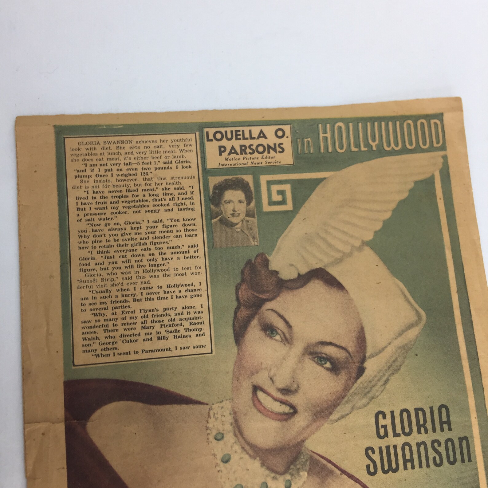 Gloria Swanson Gossip Column Newspaper 1949 Louella Parsons Etsy