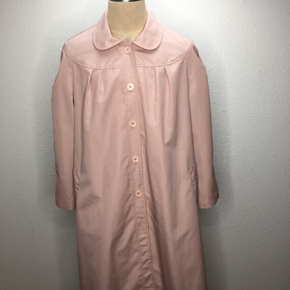 Rain or Shine Women't Trench Coat Pink Mauve Vinta