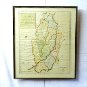 Die Landkarte von Nottinghamshire um 1787 ist eine englische Landkarte von James Haywood Harrison