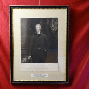 William Pitt Younger British Prime Minister antique 19thC mezzotint print politician history police Scotland Yard detective unusual gift art