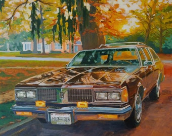 Original painting "Not your father's Oldsmobile"