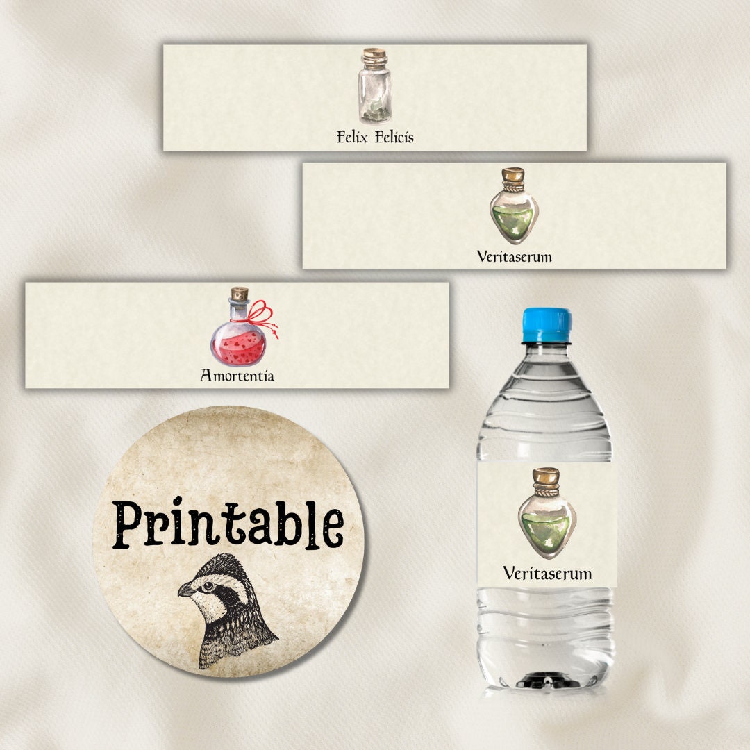 Printable Hogwarts Water Bottle Labels - Etsy