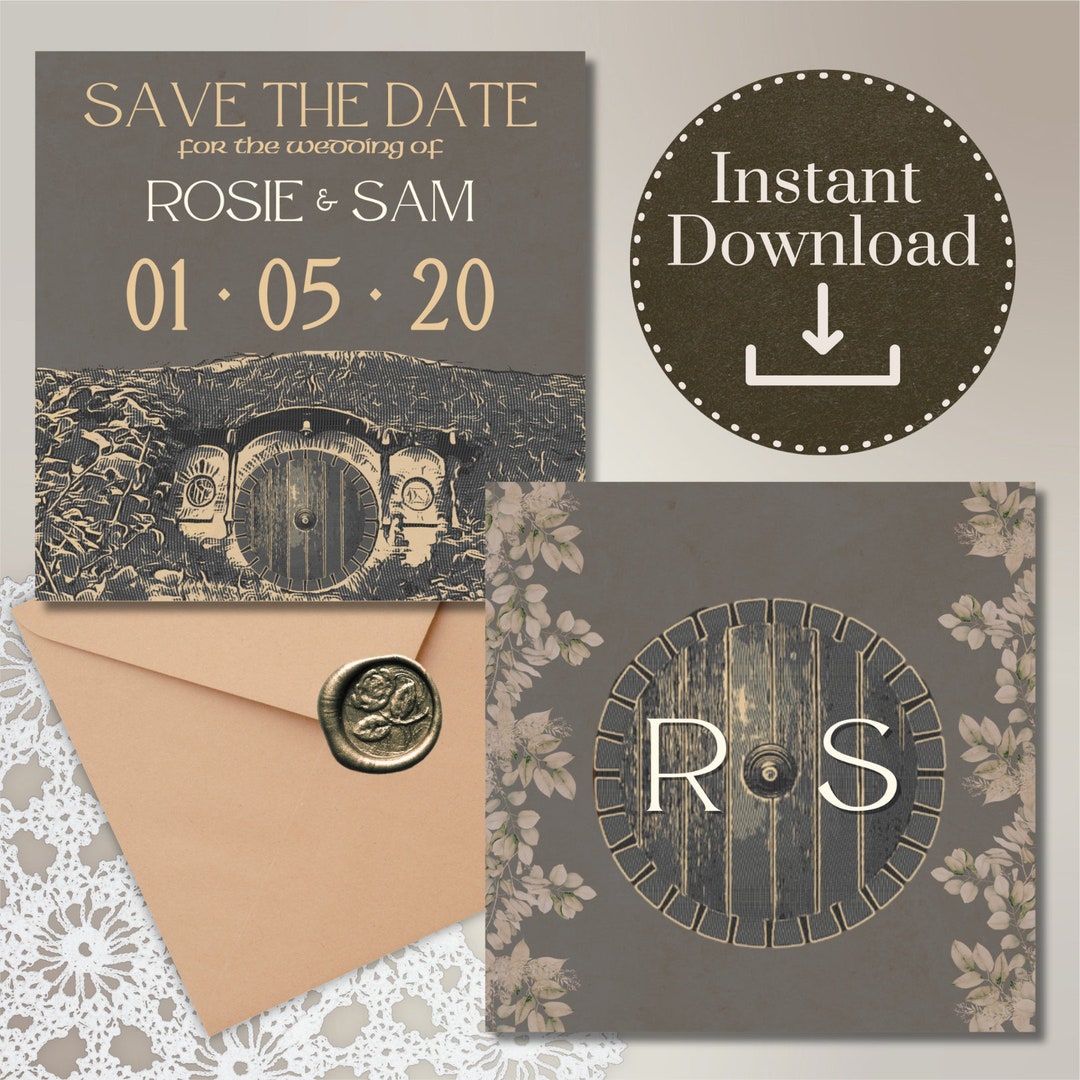 Personalized Shire Dusk Save the Date Printable Etsy