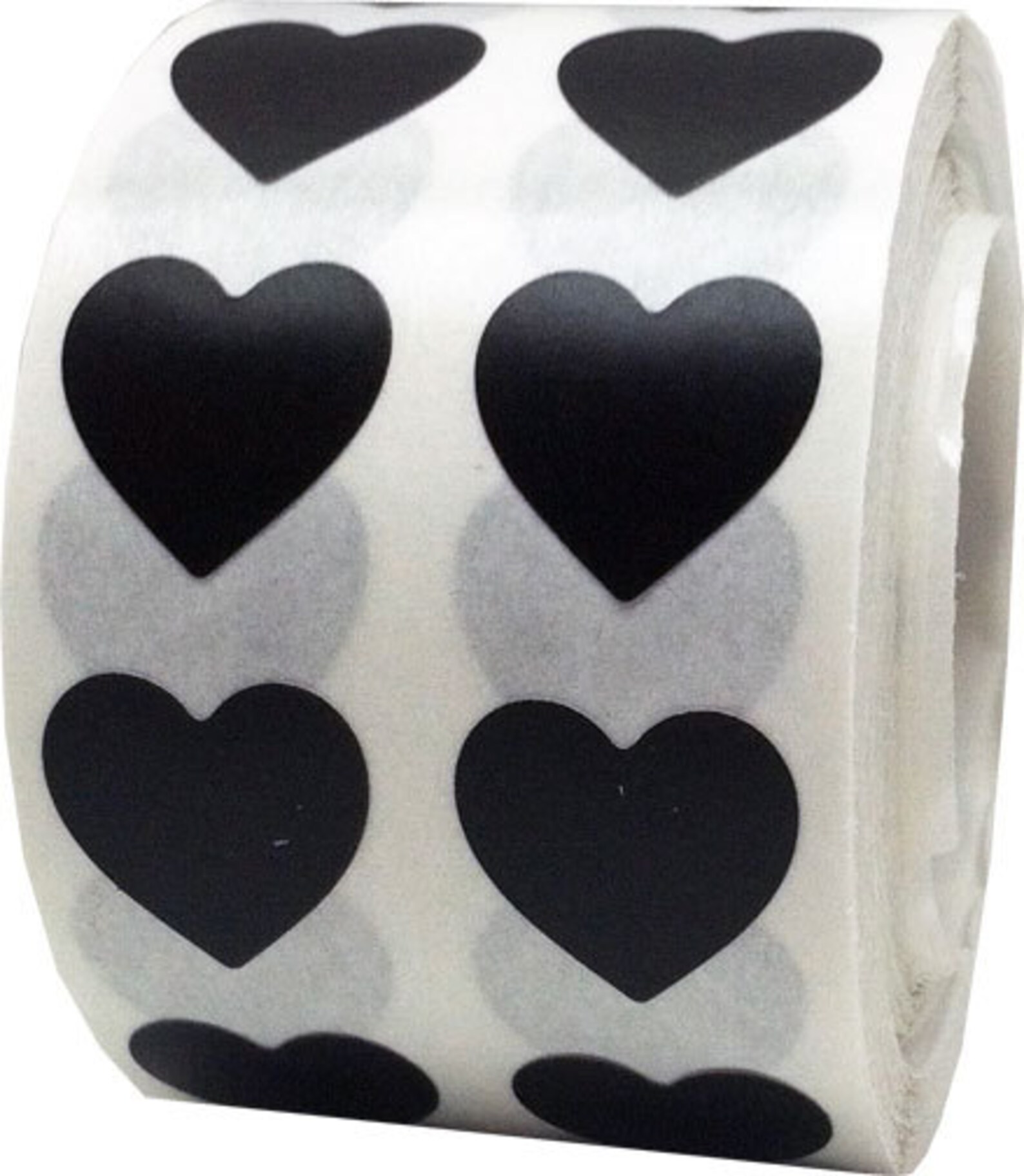 Black Heart Shape Stickers Small Half Inch Adhesive Heart Etsy