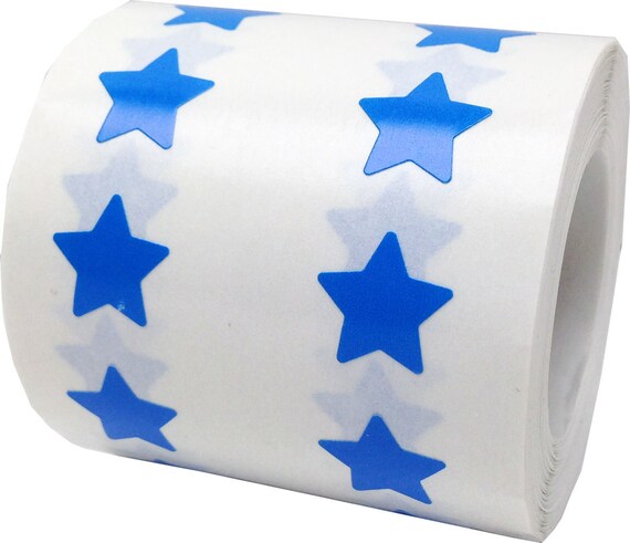 Blue Star Stickers Stars Stickers Measure at a Tiny | Etsy
