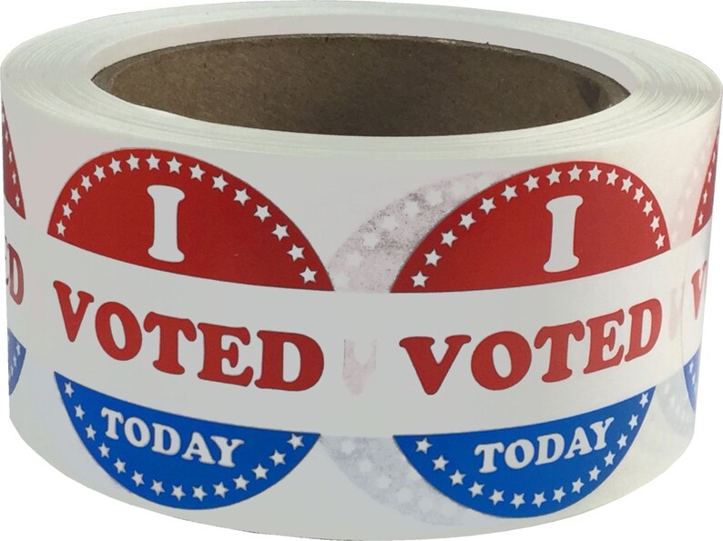 I Voted Today Stickers 500 Total Election Labels 2 Etsy