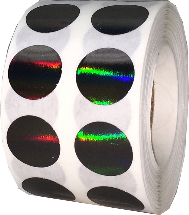 1000 Black Metalized Dot Stickers Small 1/2 Inch Etsy