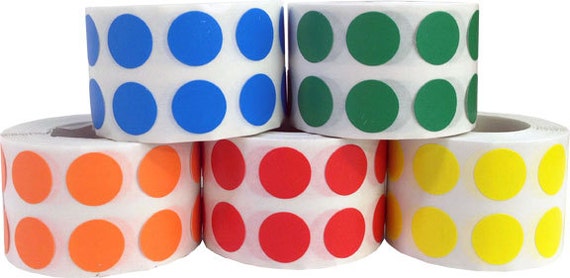 round colored stickers
