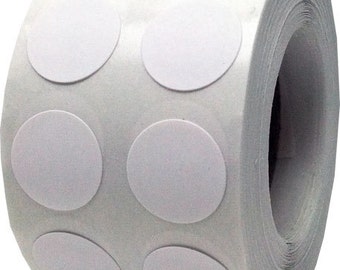 1,000 White Dot Stickers - Small 1/2" Inch Round Adhesive Labels