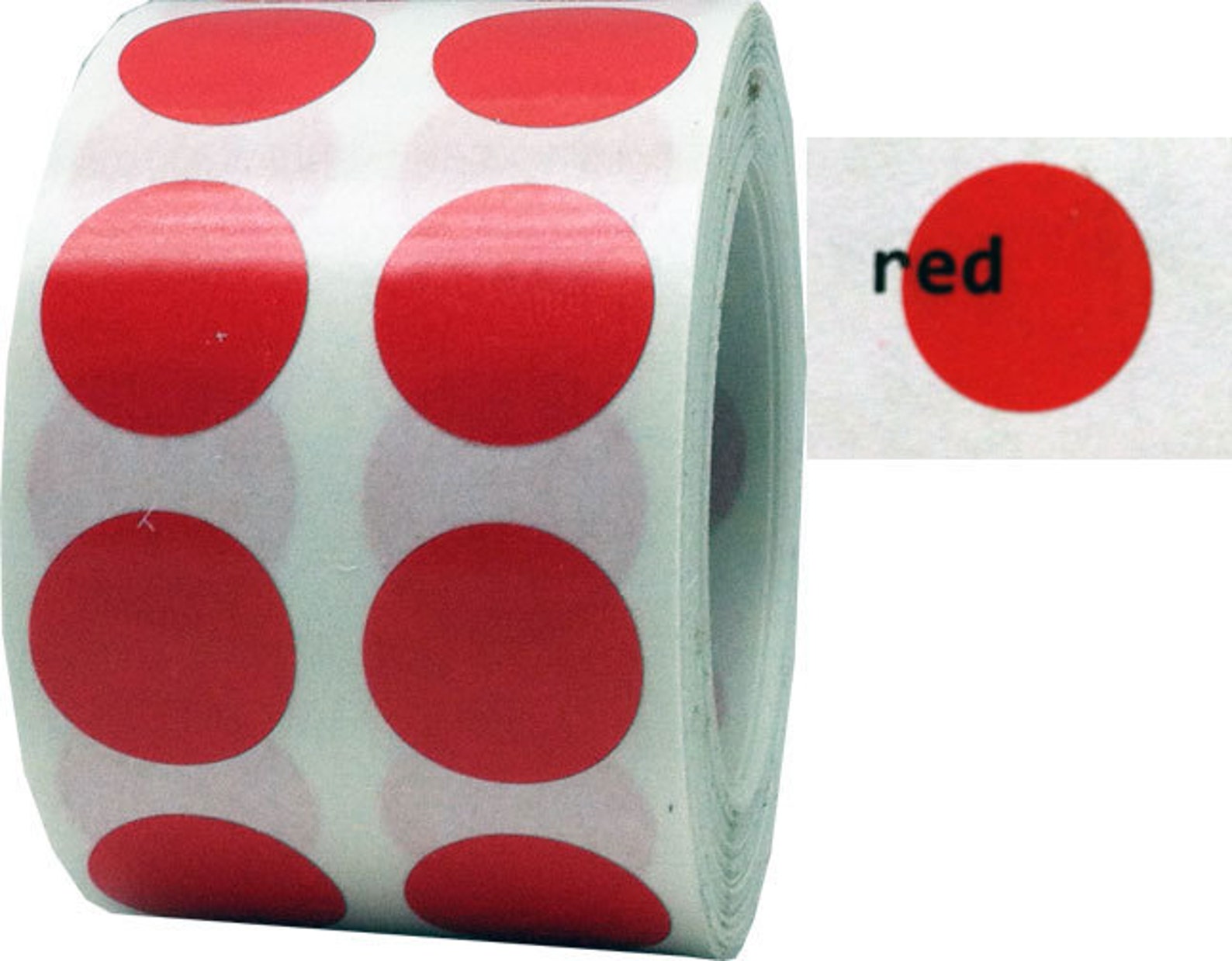 Translucent Red Dot Stickers Small 1/2 Inch Round Etsy