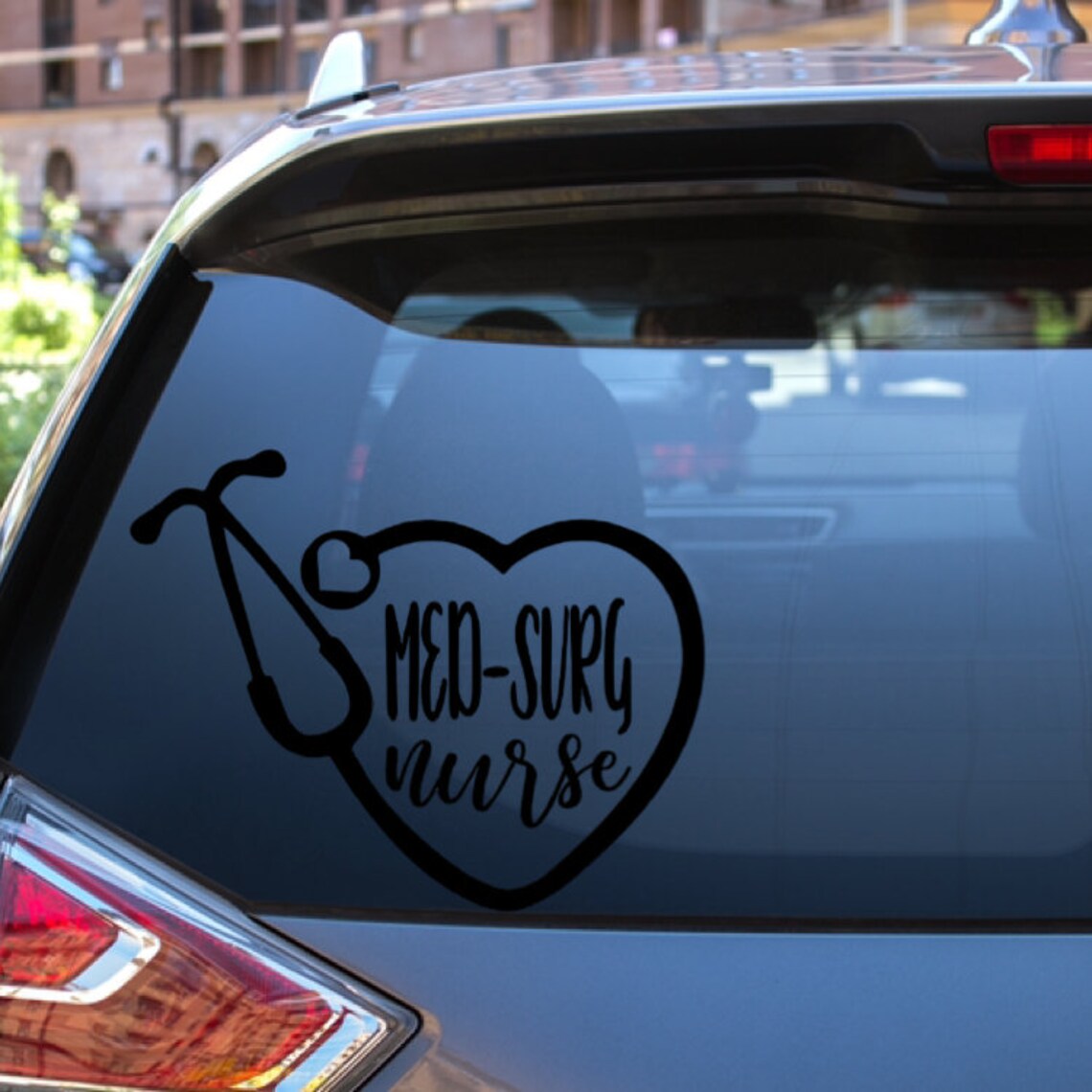 Medsurg Nurse Stethoscope Laptop Decal Nursing Graduation Etsy