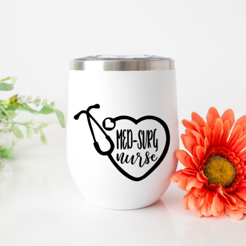 Medsurg Nurse Stethoscope Laptop Decal Nursing Graduation Etsy