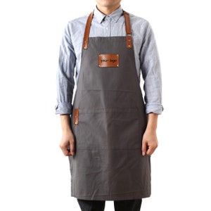 coffee shop restaurant waiter apron, custom logo, shoulder straps can be adjusted, medium thickness.